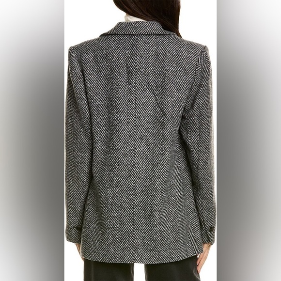 ASTR THE LABEL Pauline Herringbone Blazer in Black & White Black & White size M - Picture 2 of 14